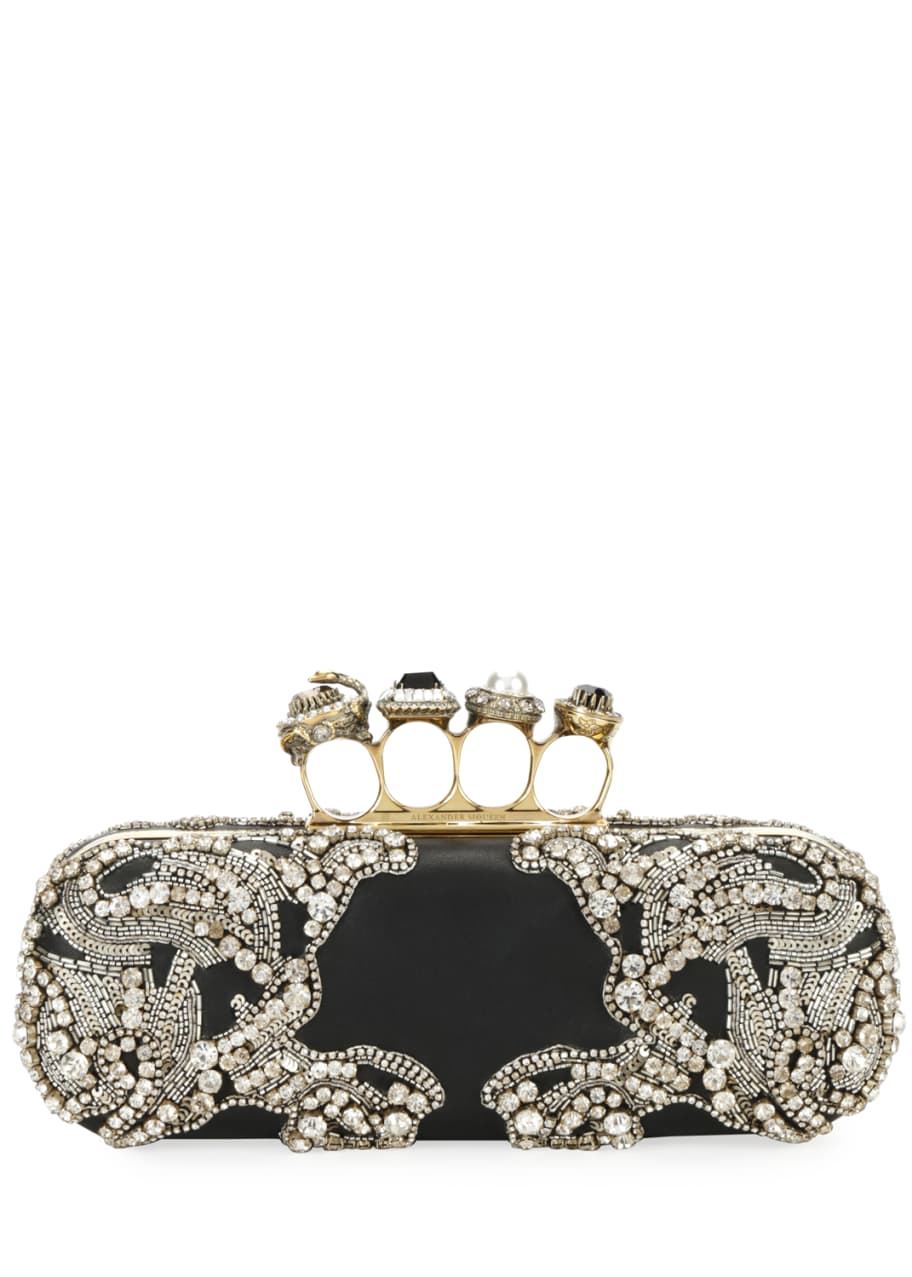 Alexander McQueen Jeweled Four-Ring Box Clutch Bag - Bergdorf Goodman