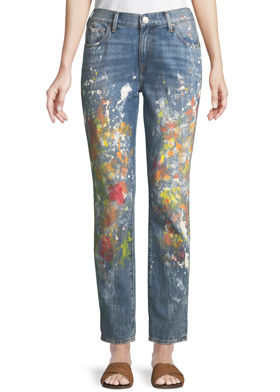 true religion paint splatter jeans