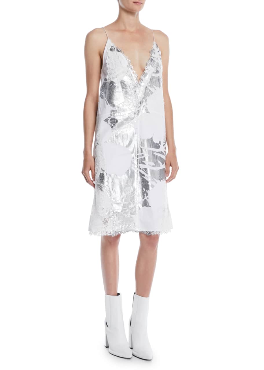 CALVIN KLEIN 205W39NYC Andy Warhol Metallic Digital Print Cami
