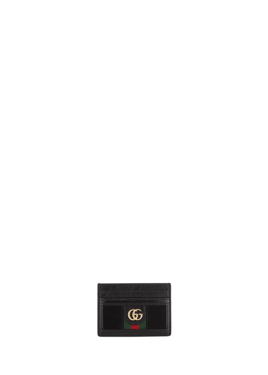 Gucci Ophidia Suede Card Case - Bergdorf Goodman