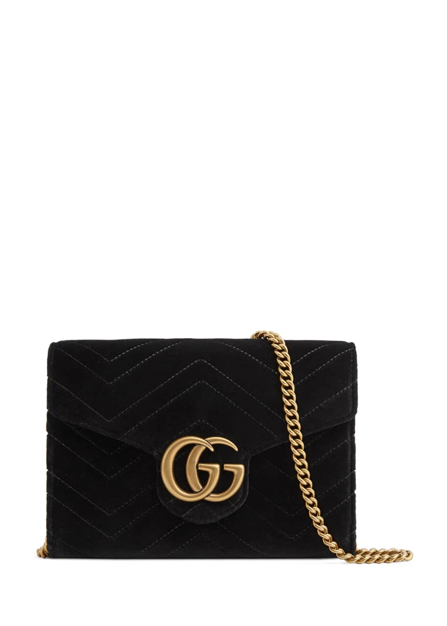 Gucci Matelasse Velvet Mini Black