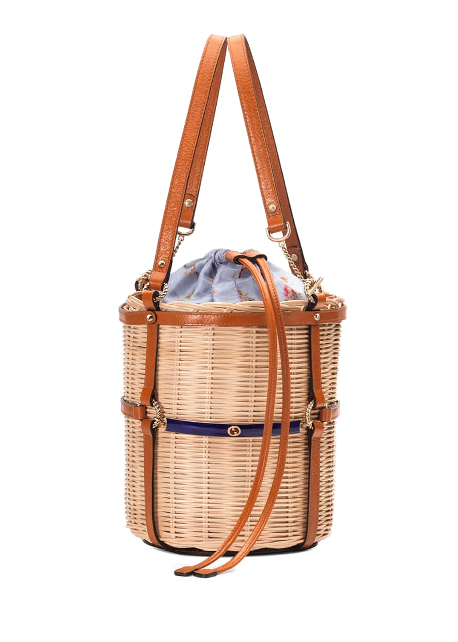 Gucci cestino wicker bag top