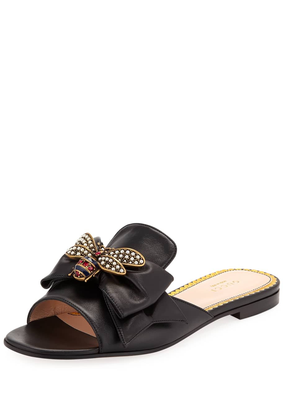 Gucci bee slides discount