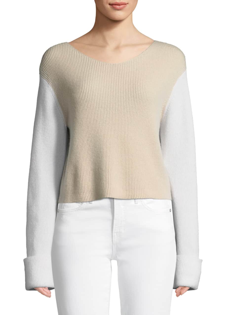 Vince colorblock discount cashmere pullover