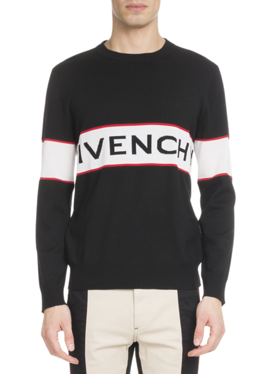 Givenchy logo knit sweater hotsell