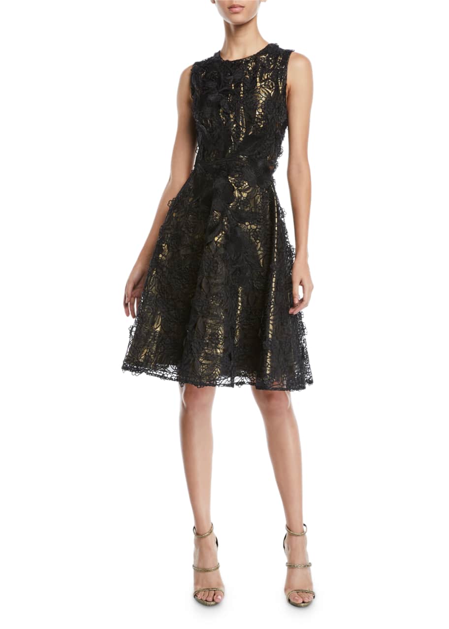 Guipure lace evening dress deals