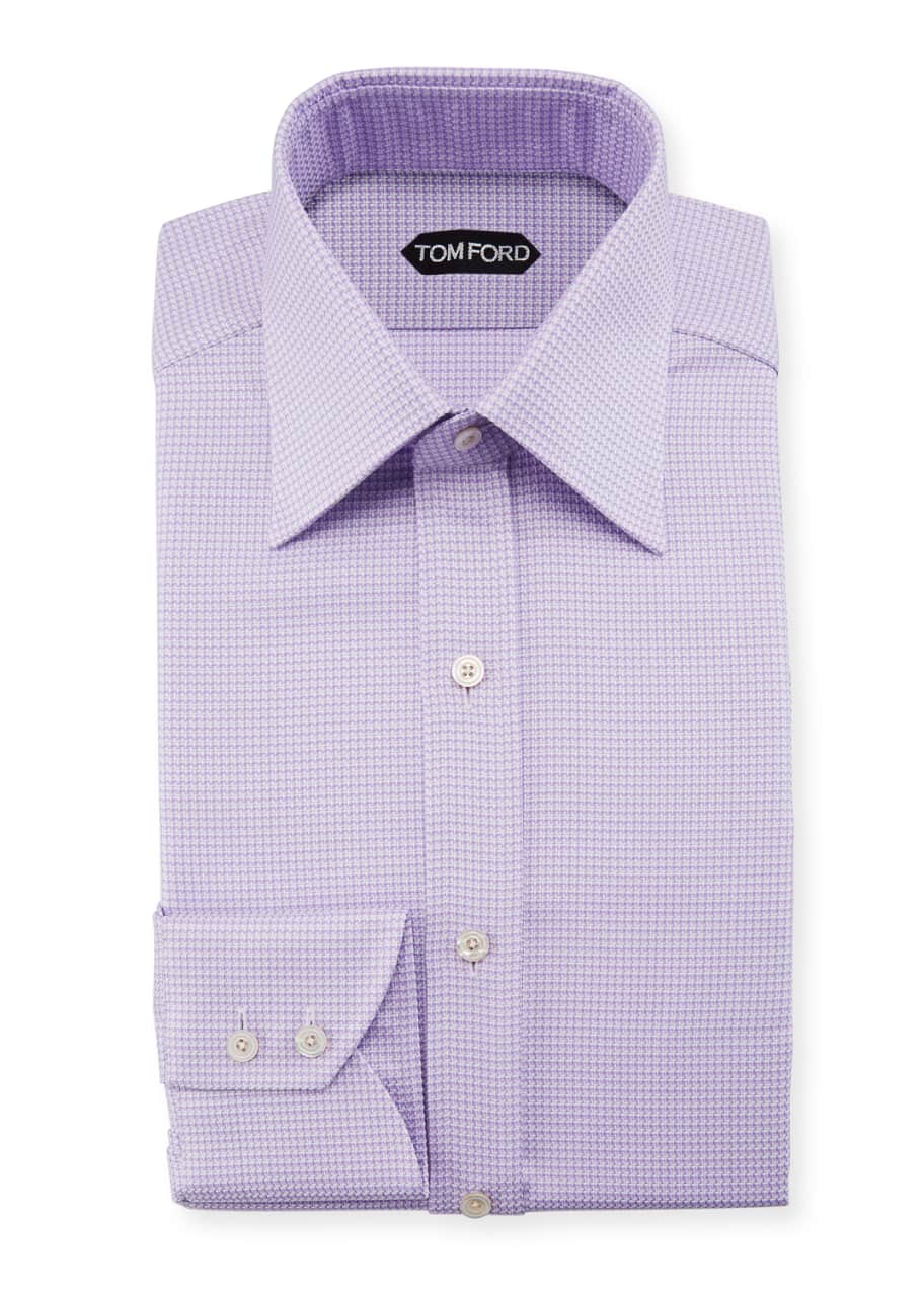 TOM FORD Men's Houndstooth Dress Shirt Bergdorf Goodman