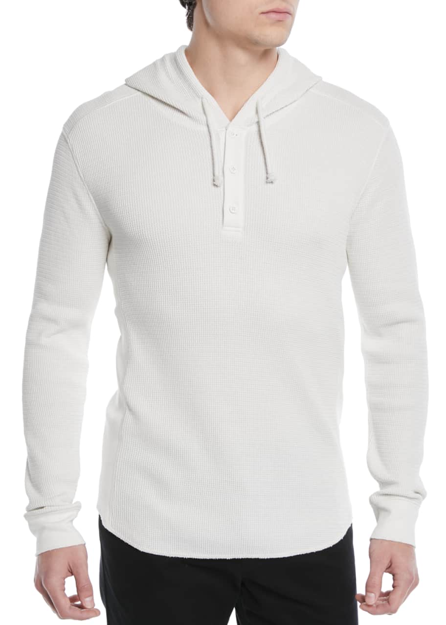 Hooded shop waffle henley