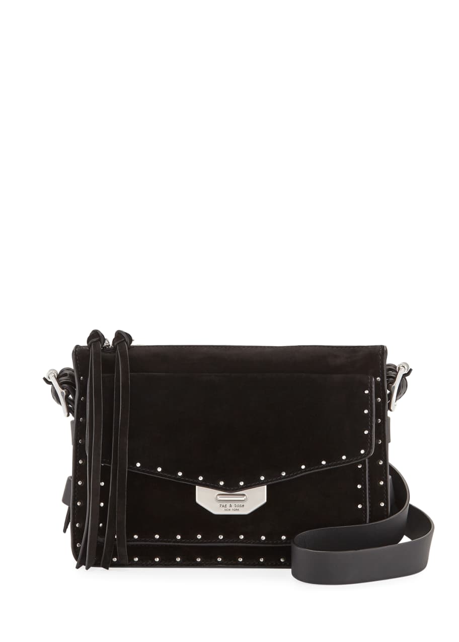 Rag Bone Field Small Studded Suede Crossbody Messenger Bag
