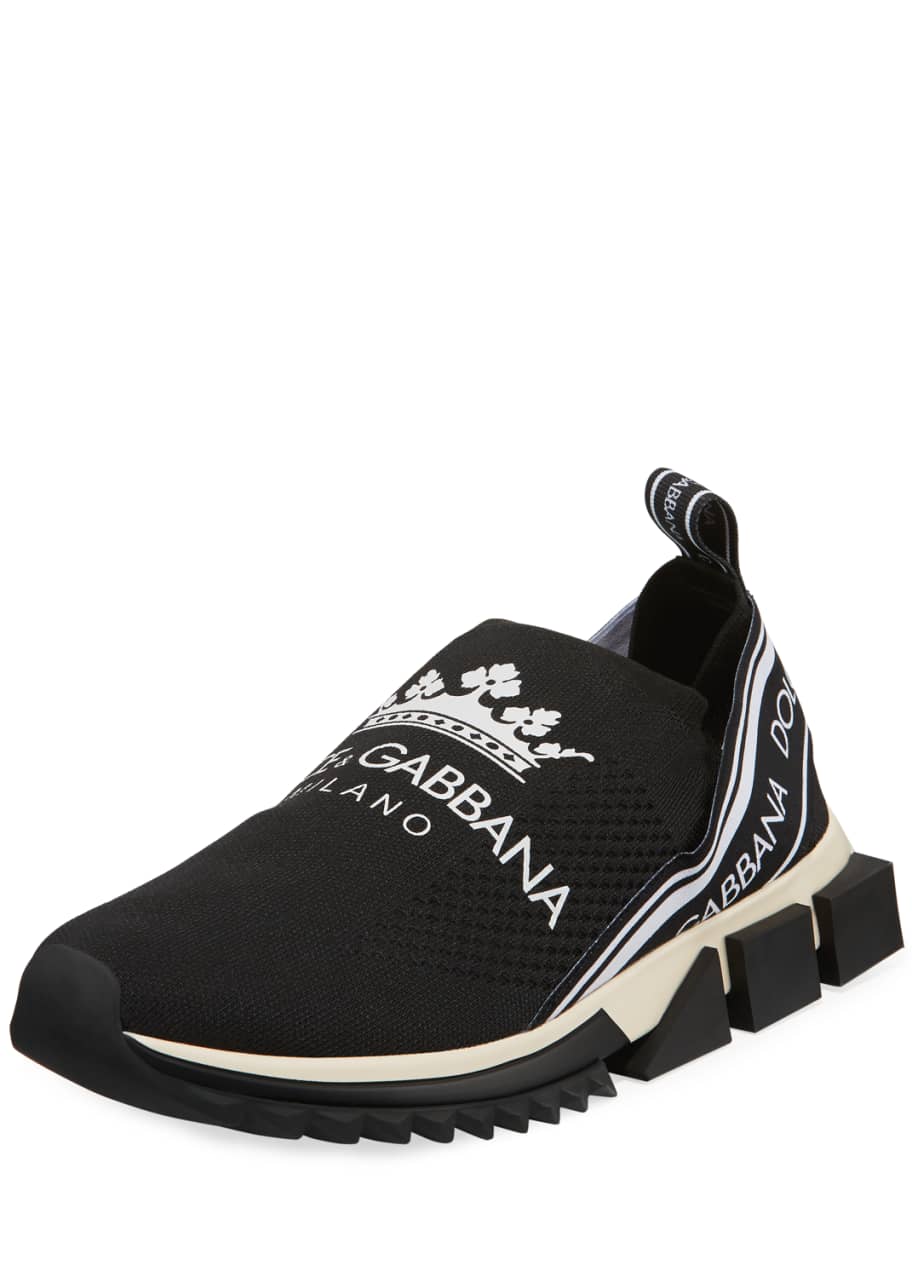 men's sorrento logo stripe sock sneakers