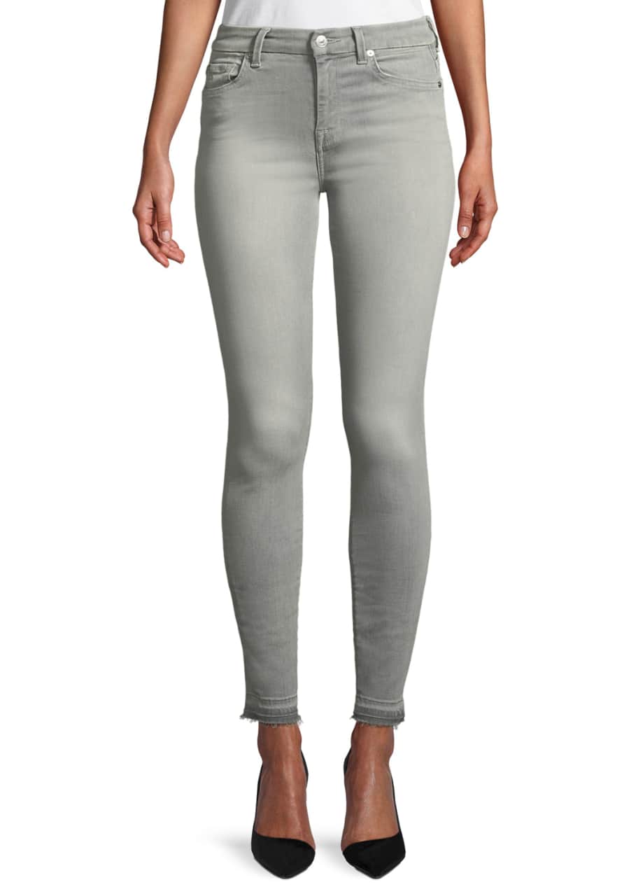 Image 1 of 1: The High-Waist Ankle Skinny Jeans with Released Hem, B(Air) Powdered Gray