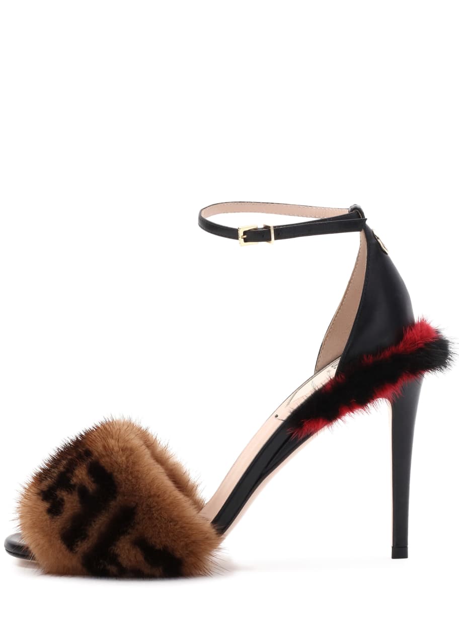 Fendi mink fur heels clearance
