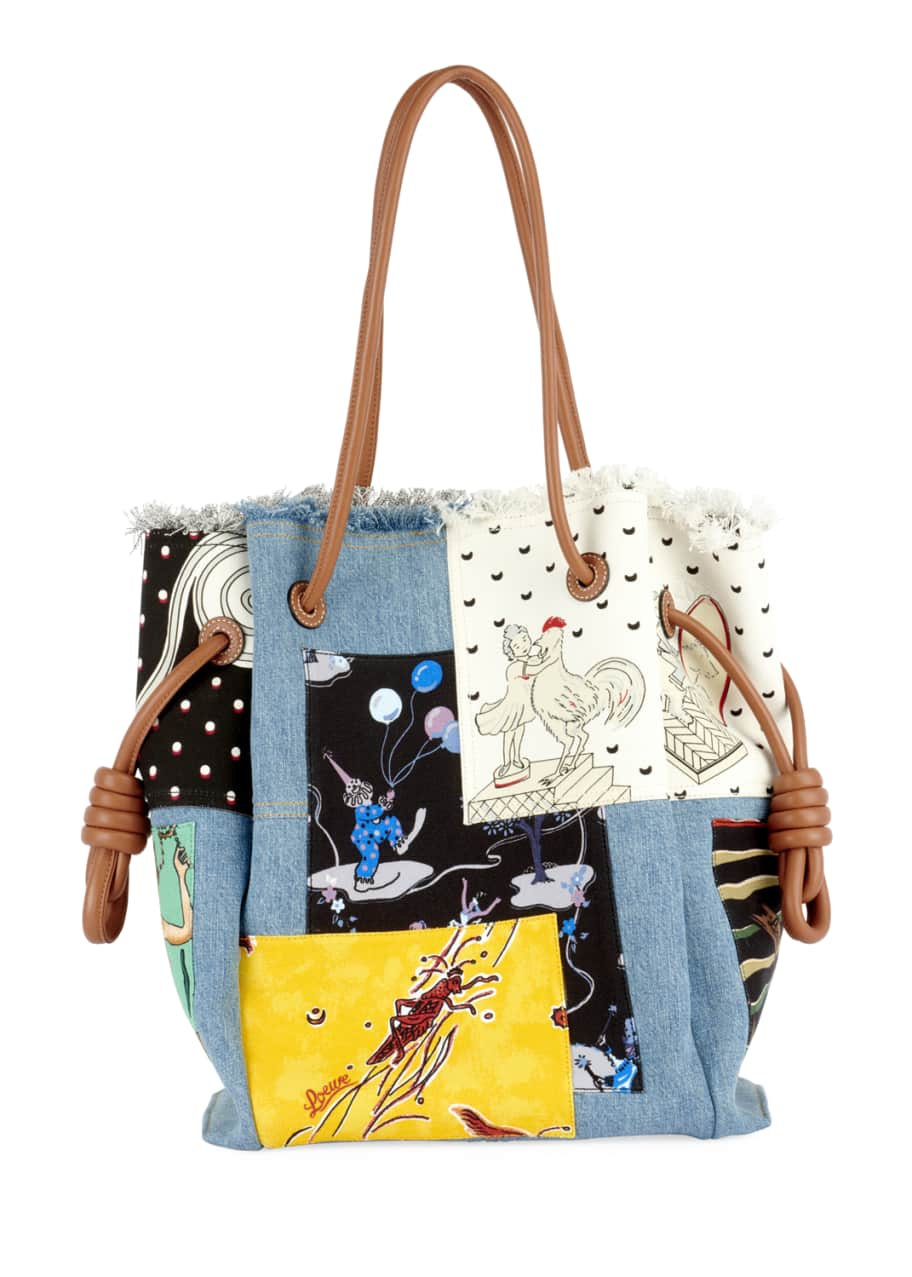 Loewe x Paula's Ibiza II Flamenco Knot Patchwork Tote Bag - Bergdorf ...