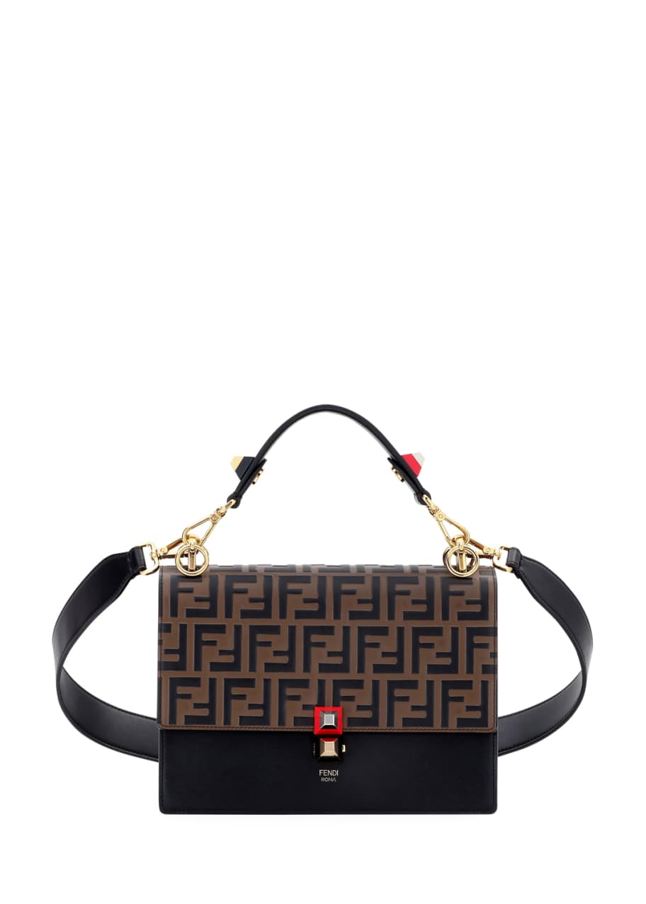 Fendi Kan I Logo Embossed Bag