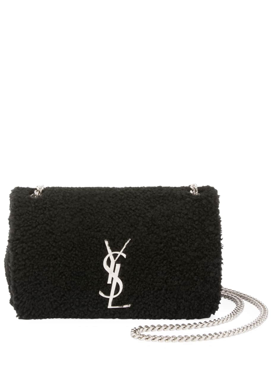 Saint Laurent Kate Monogram YSL Small Shearling Crossbody Bag