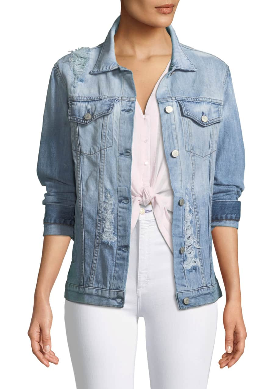 Rails Knox Distressed Denim Jacket - Bergdorf Goodman