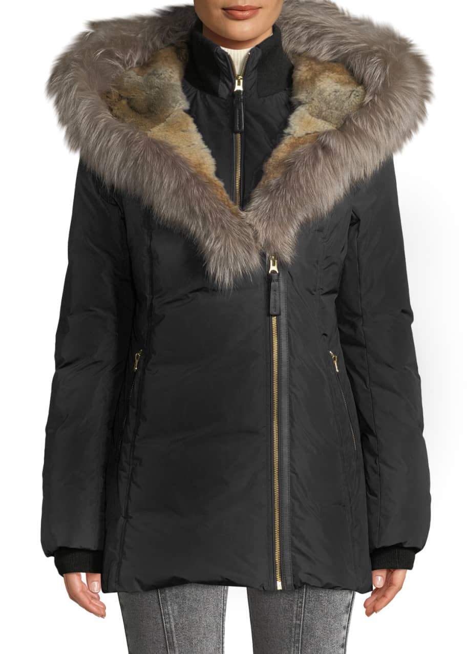 Mackage Akiva Waterproof Down Coat w/ Fur Hood - Bergdorf Goodman