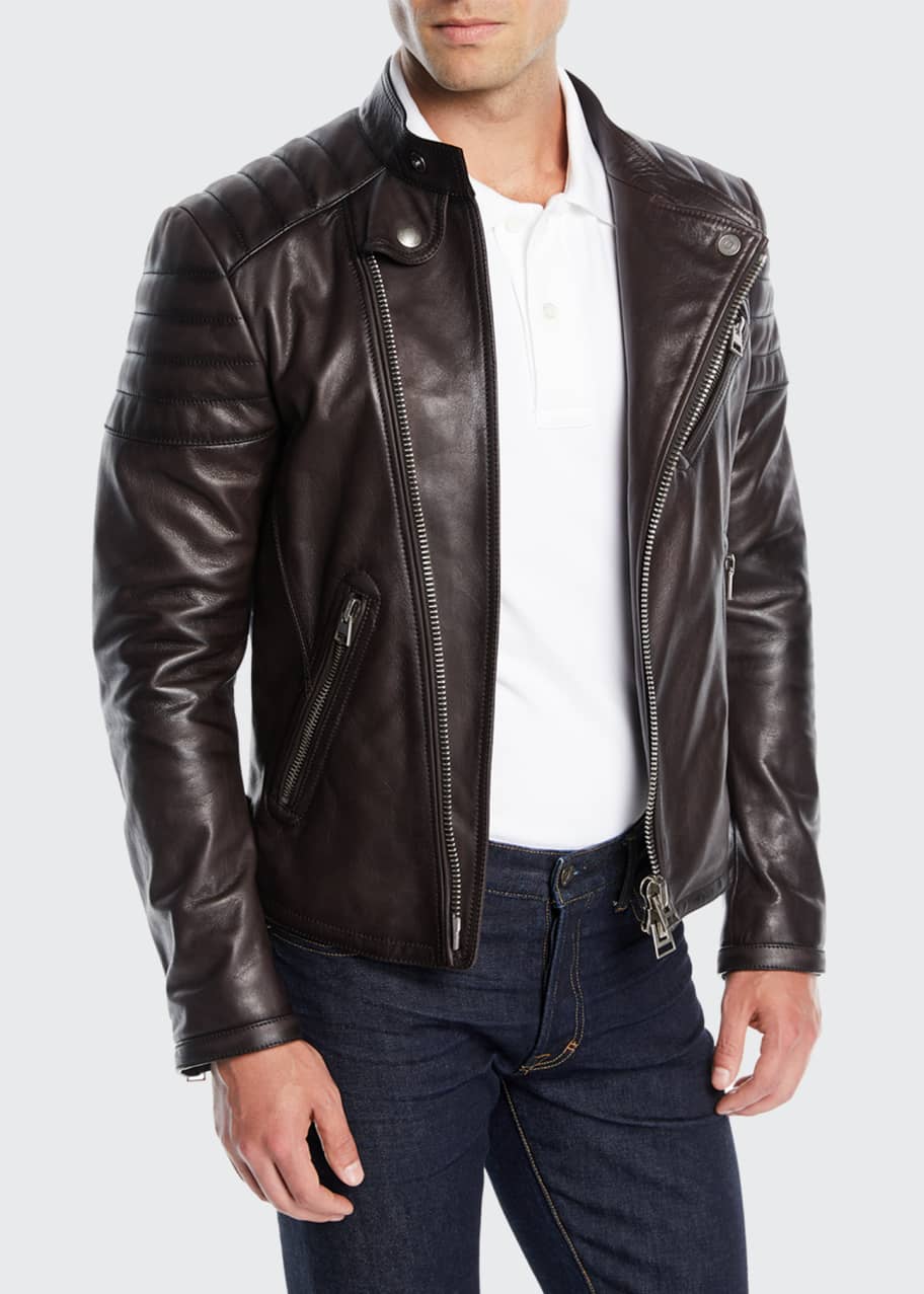 TOM FORD Men's Icon Leather Biker Jacket - Bergdorf Goodman