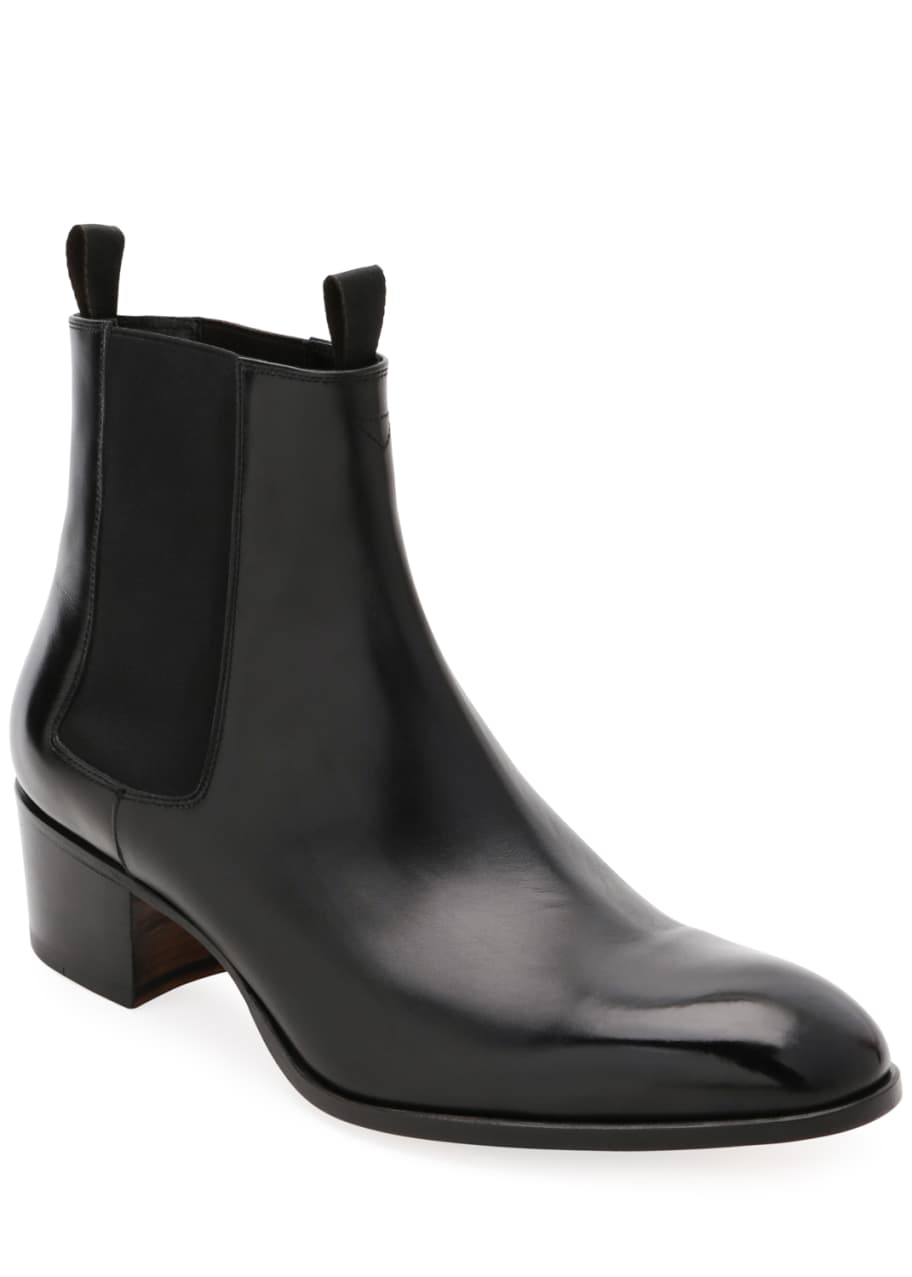 TOM FORD Men's Wilde Patent Chelsea Boots - Bergdorf Goodman