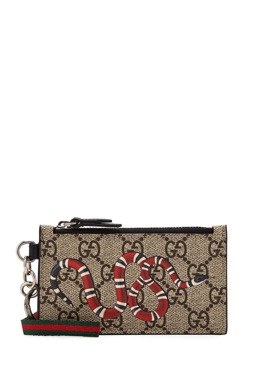 Gucci Men s Kingsnake Zip Around Wallet with Strap Bergdorf Goodman