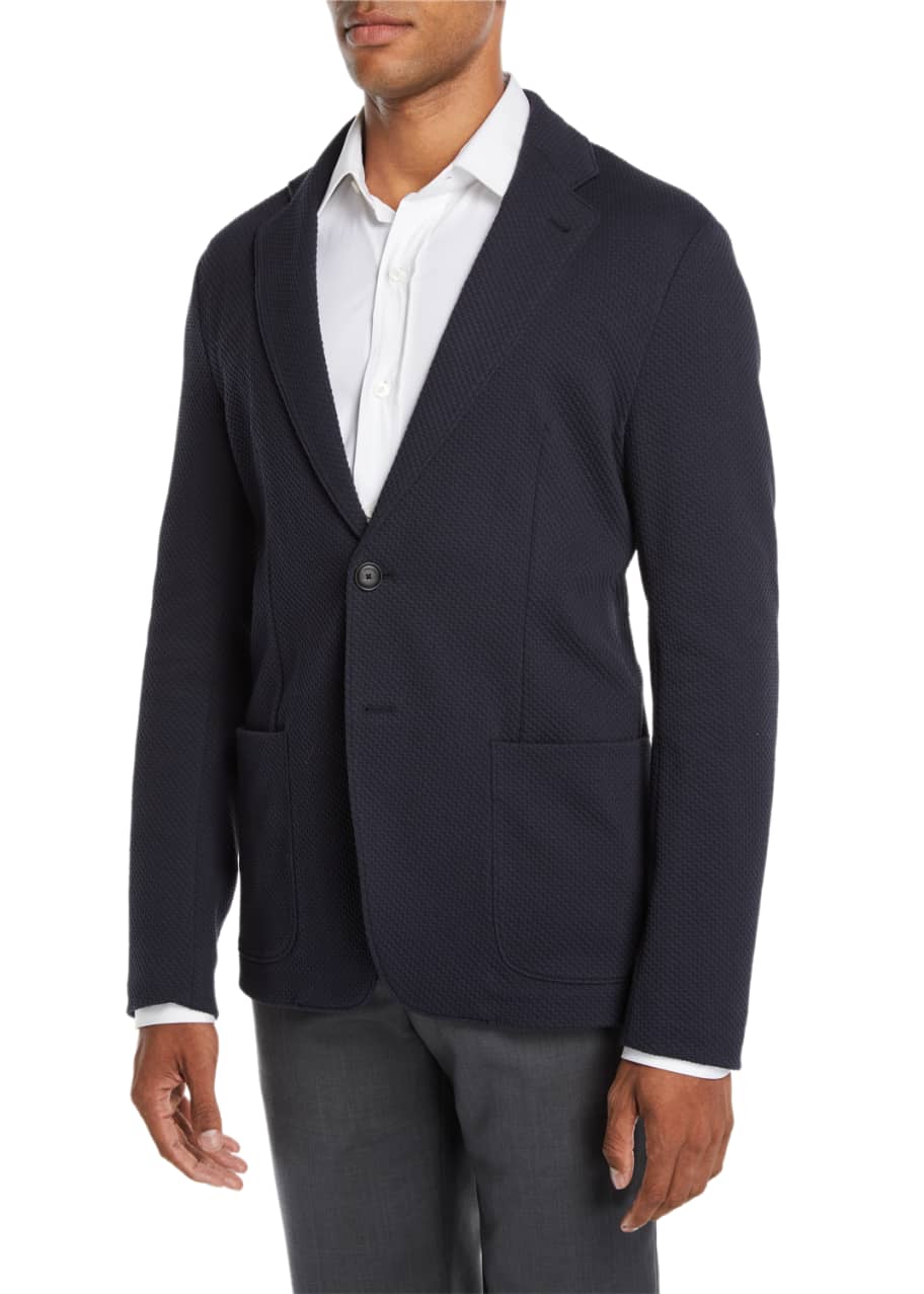 Emporio Armani Men's Soft Texture Two-Button Blazer Jacket - Bergdorf  Goodman
