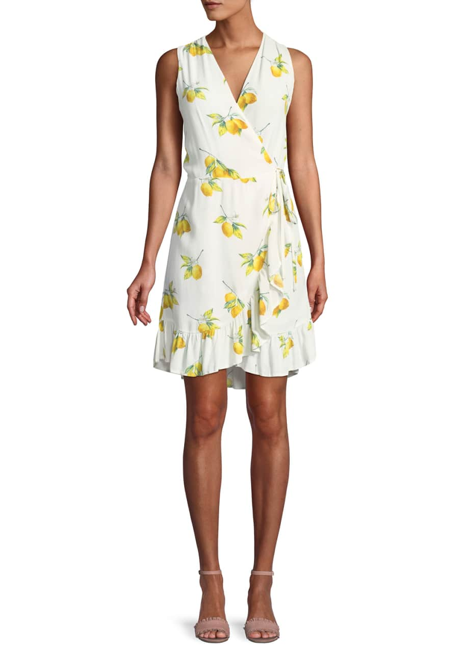 Rails Madison Lemon-Print Wrap Dress ...