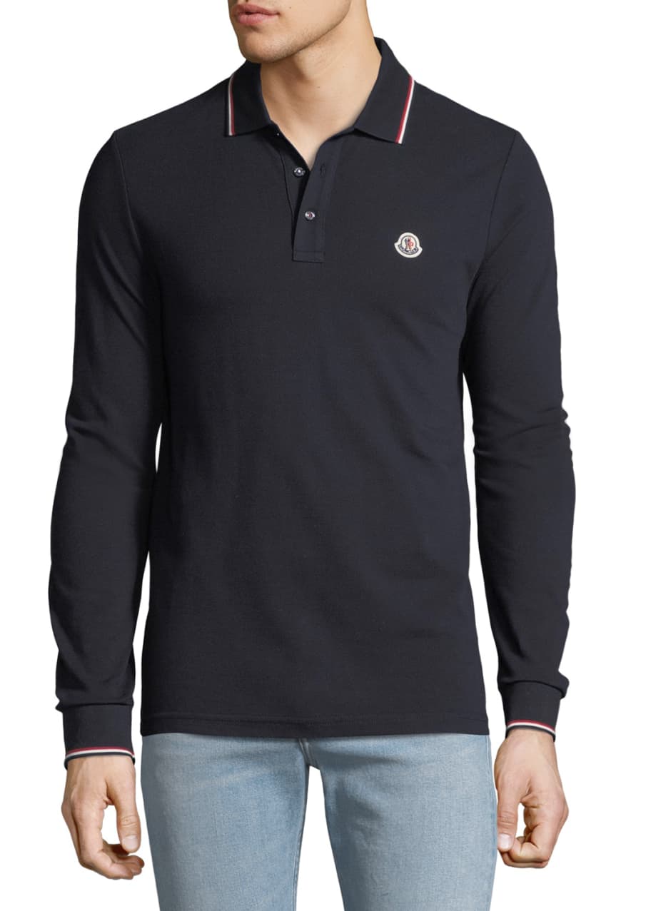 Mens long sleeve moncler cheap polo