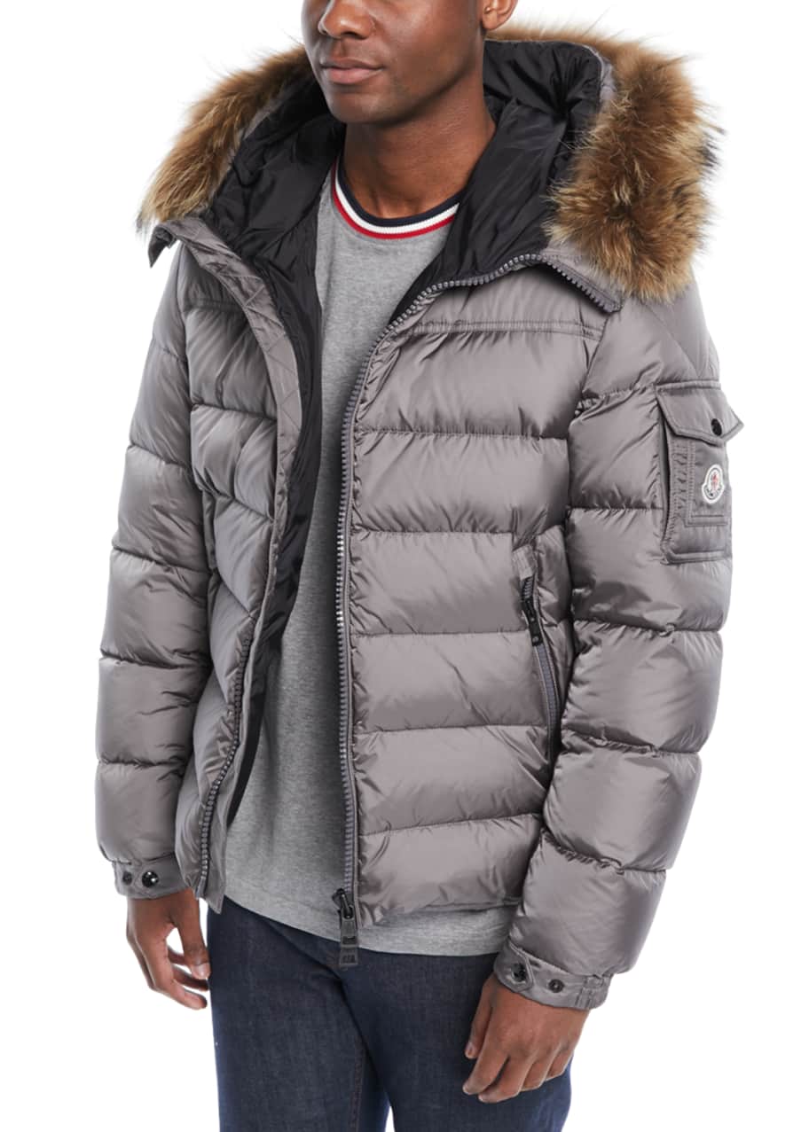 Moncler mens top fur hood