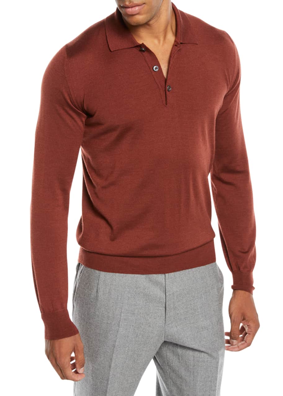 Brioni long sleeve polo 2025