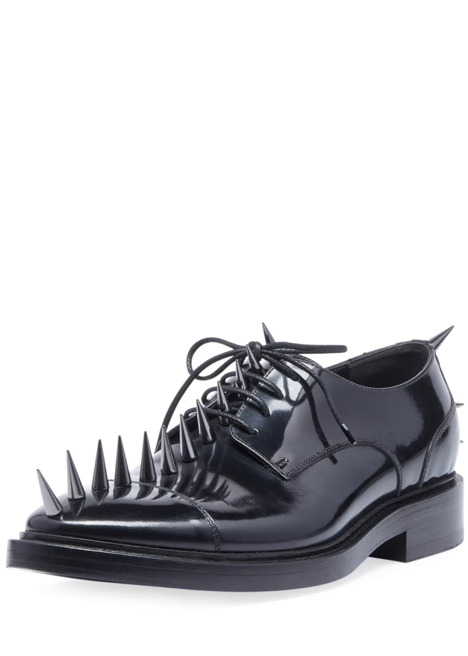 Balenciaga Men s Spiked Lace Up Derby Shoes Bergdorf Goodman