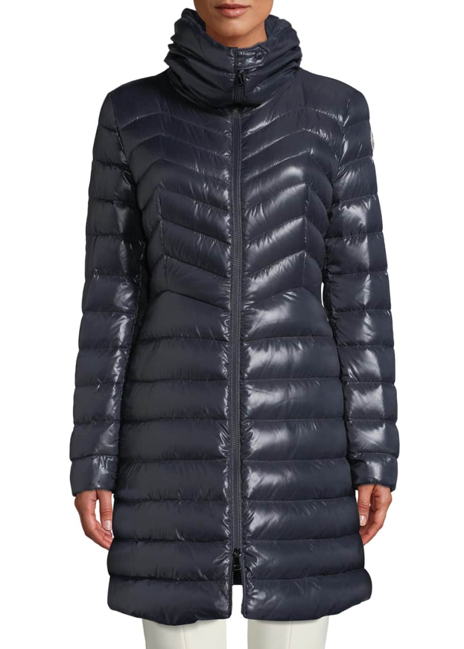 Moncler faucon fitted puffer coat clearance