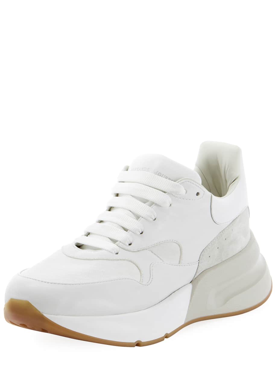 alexander mcqueen oversized triple strap leather sneakers