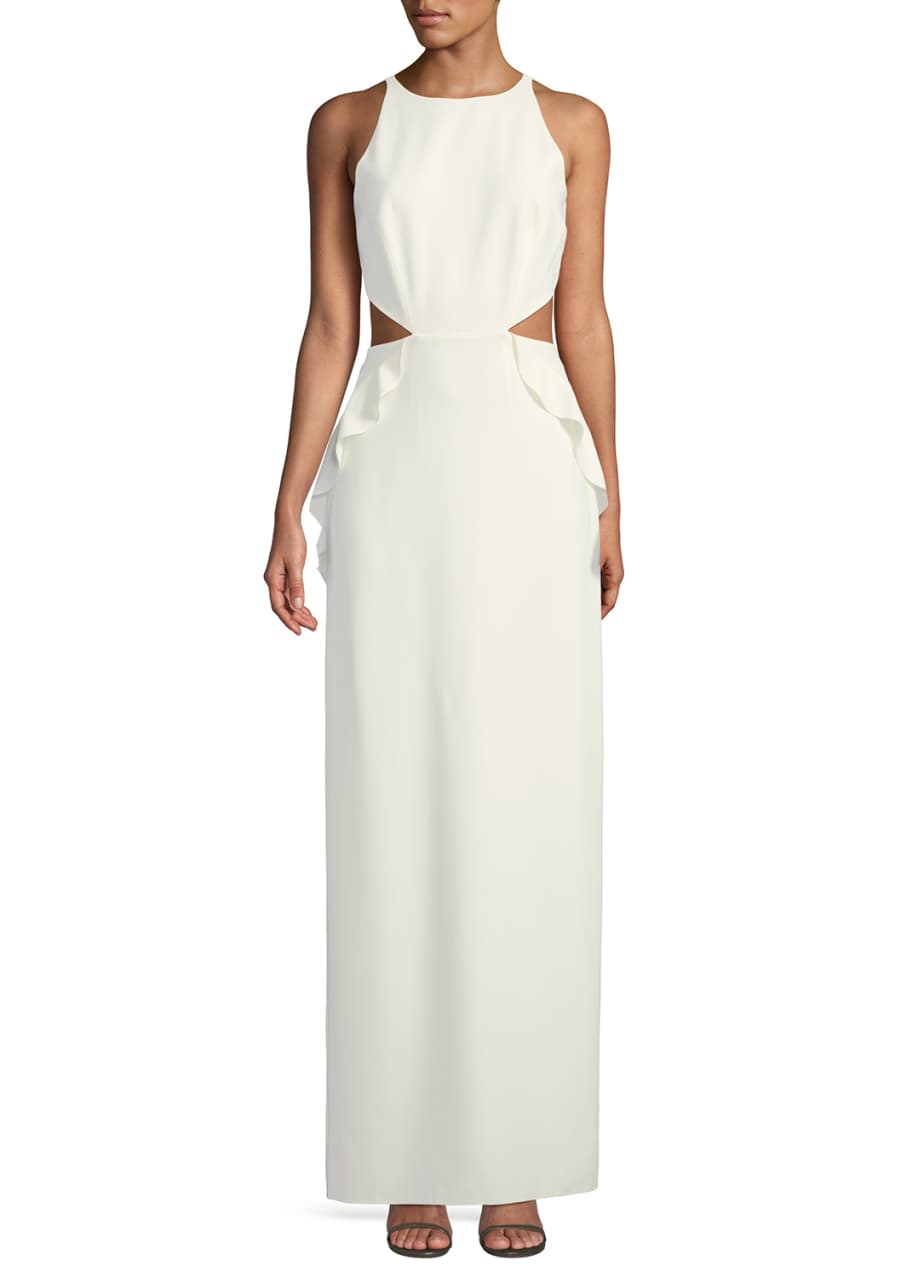 Halston heritage cutout crepe dress clearance