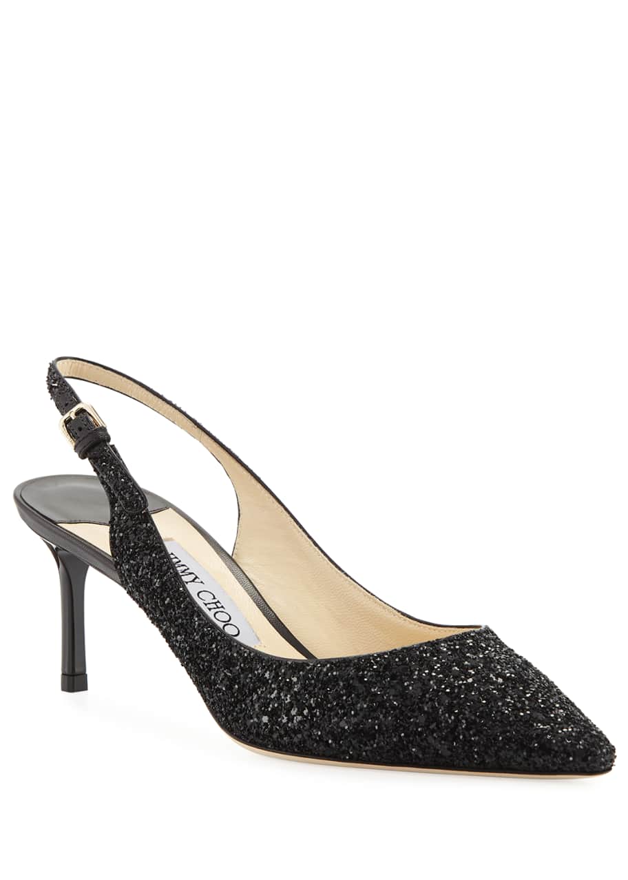 Jimmy Choo Erin 60mm Coarse Glitter Slingback Pumps Bergdorf Goodman