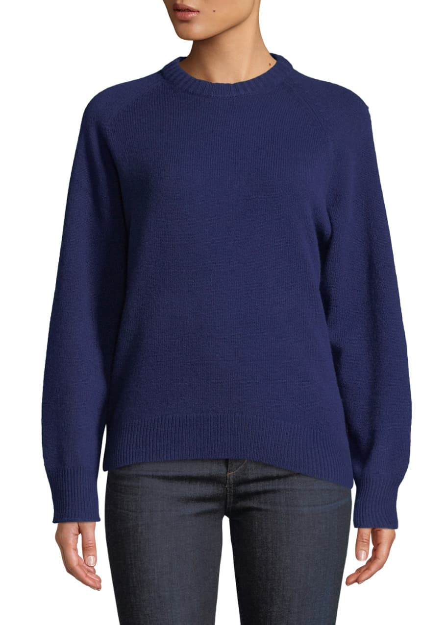 Image 1 of 1: Crewneck Cashmere Pullover Sweatshirt