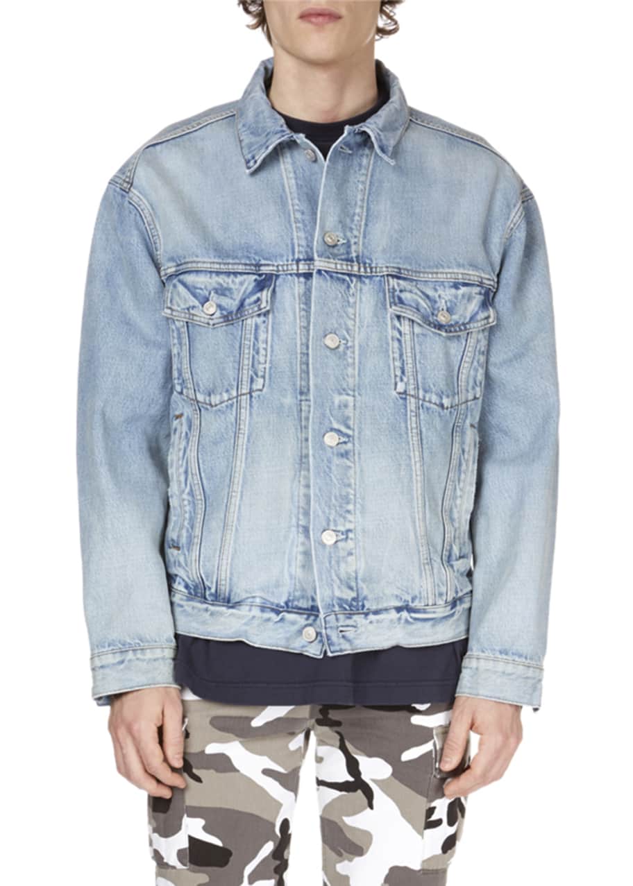 Balenciaga men's denim jacket clearance