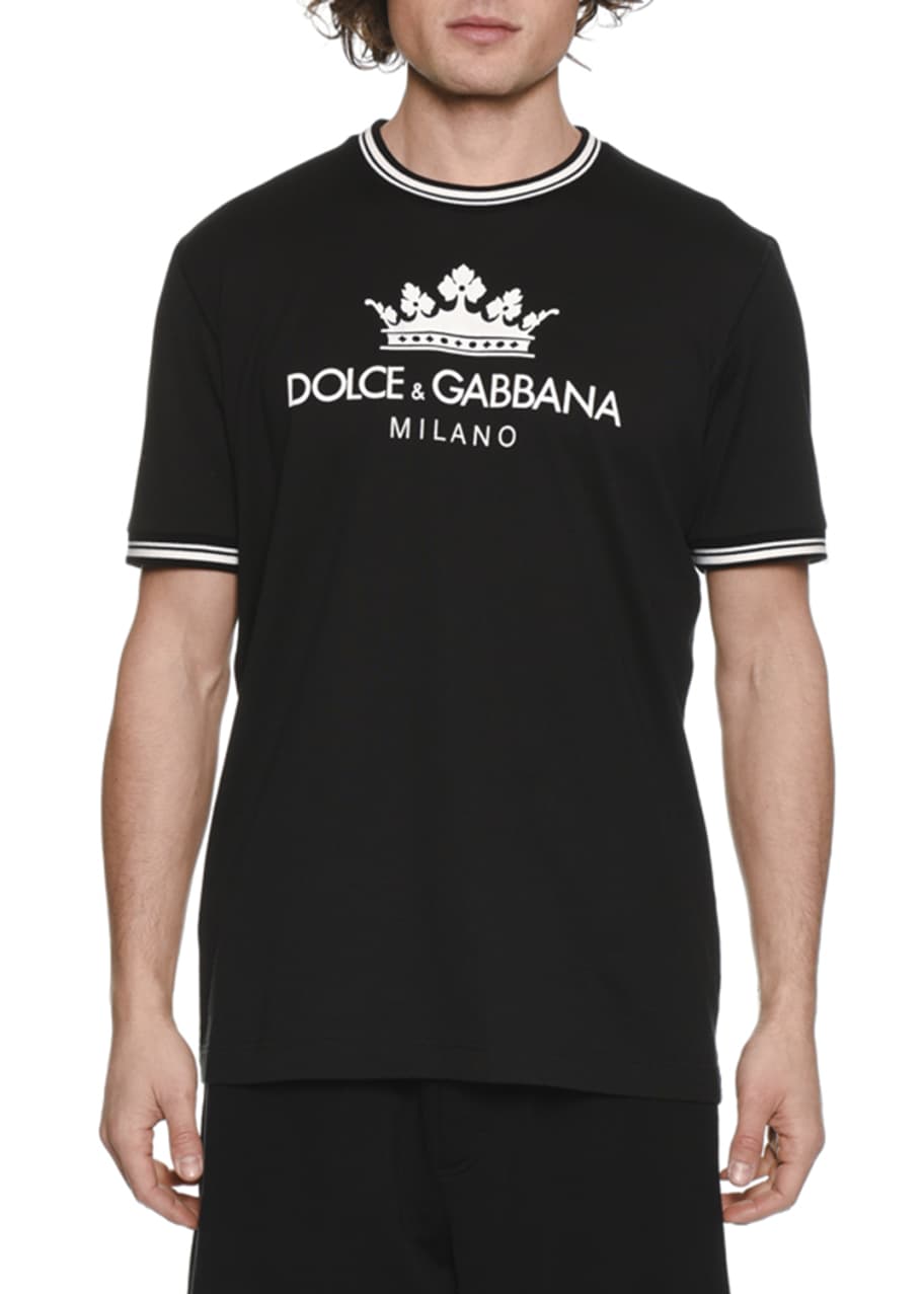Dolce & Gabbana Men's Crown Logo Short-Sleeve T-Shirt - Bergdorf Goodman