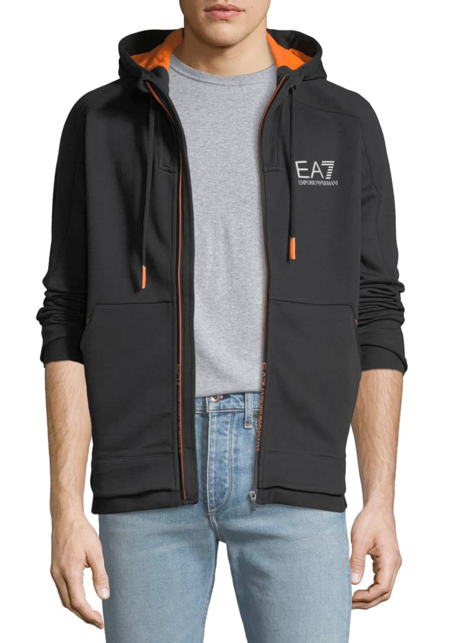 Mens armani zip hoodie best sale