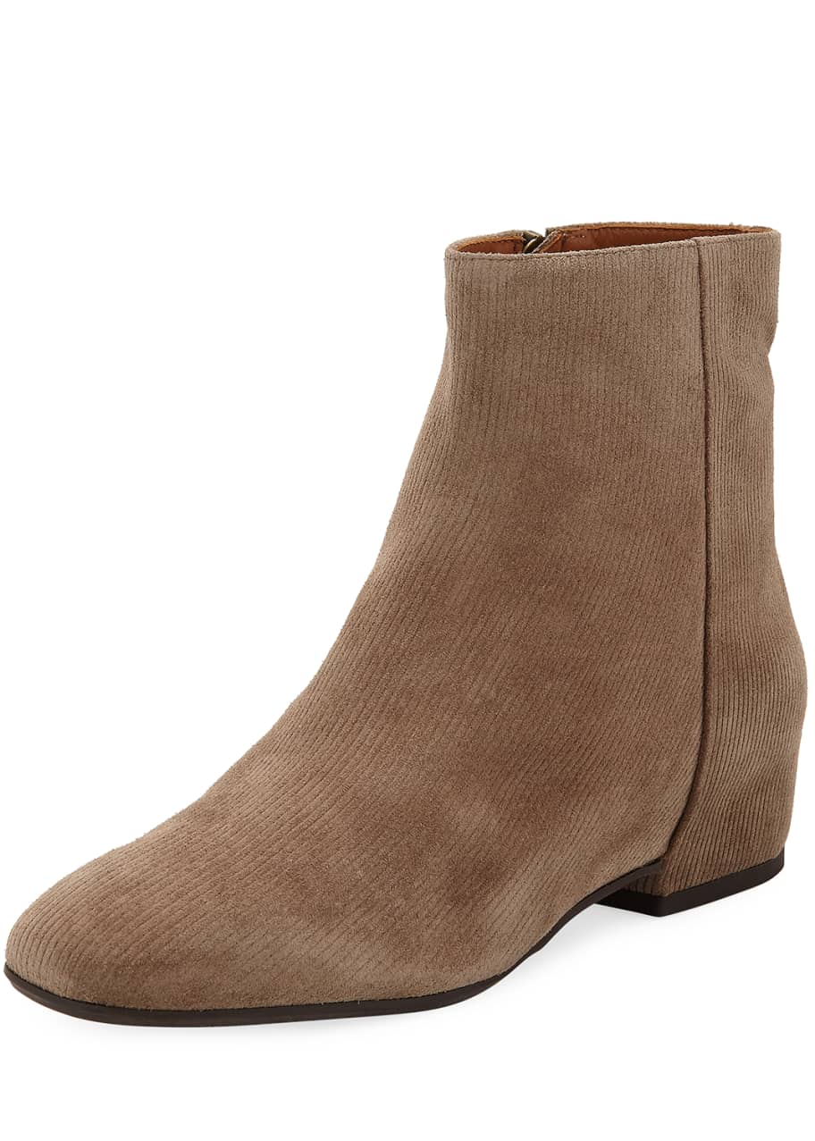 Ulyssaa Weatherproof Corduroy Suede Booties