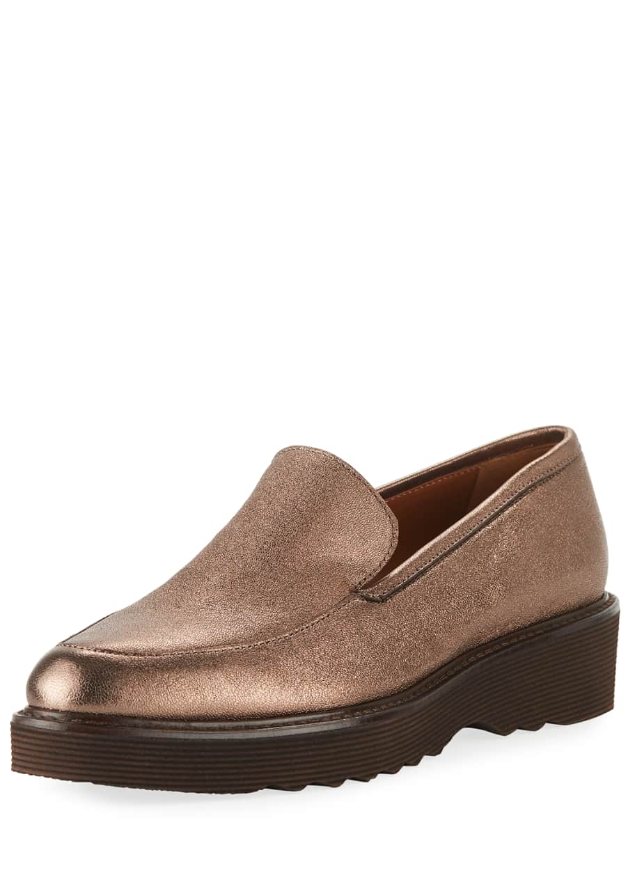 Kelsey Metallic Platform Loafers