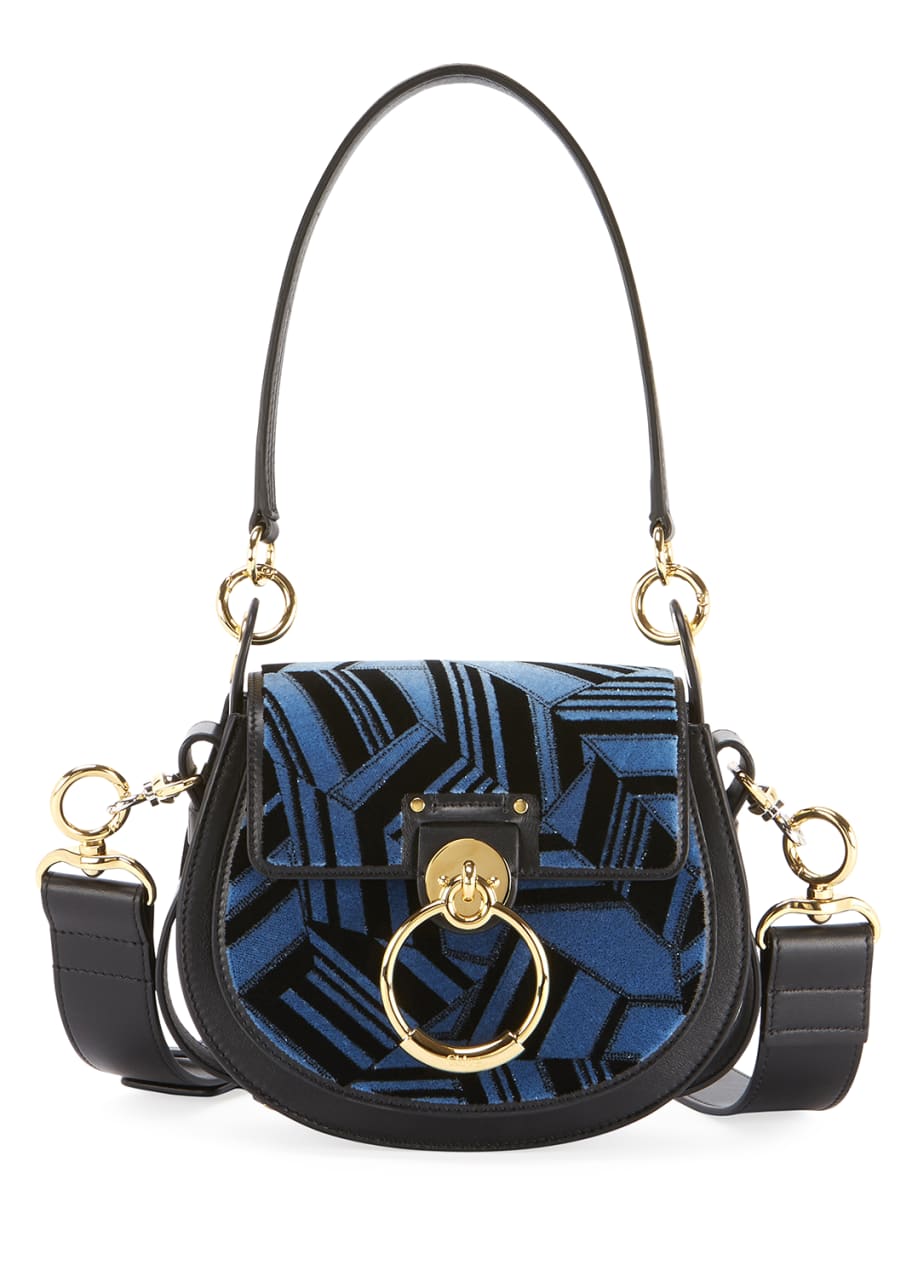Chloe Tess Small Embroidered Leather Camera Crossbody Bag
