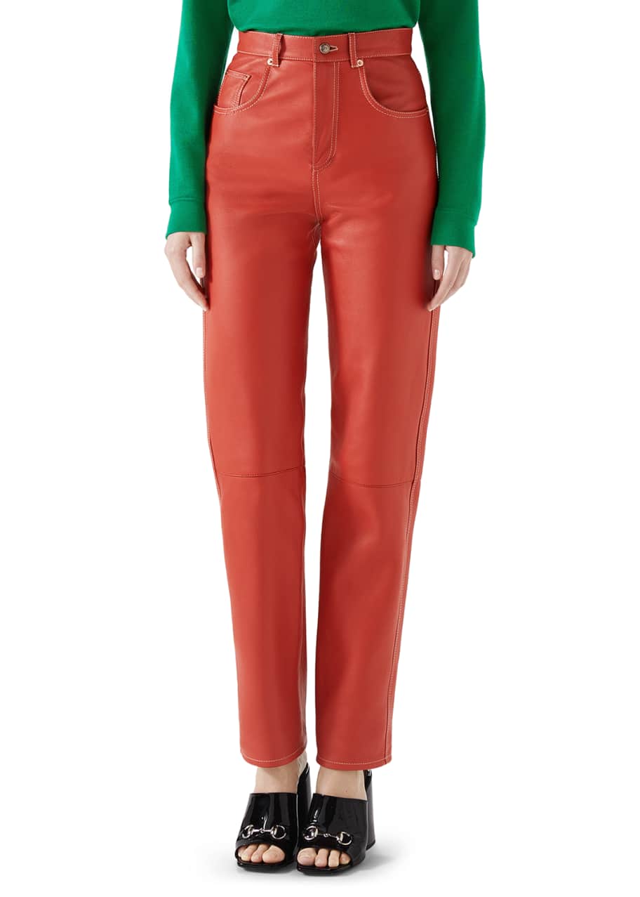 Gucci High-Waist Straight-Leg Soft 