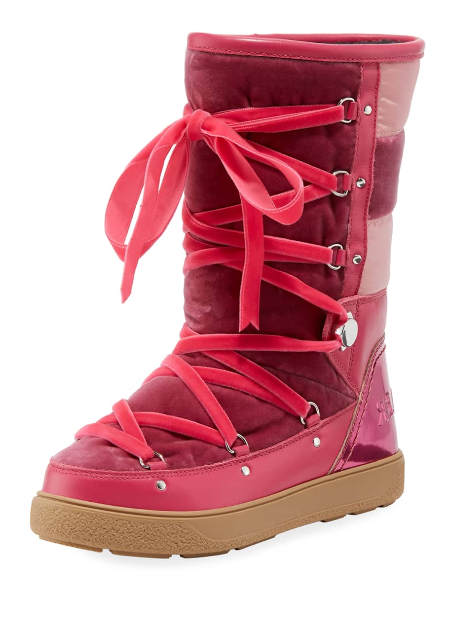 Moncler moon cheap boots red