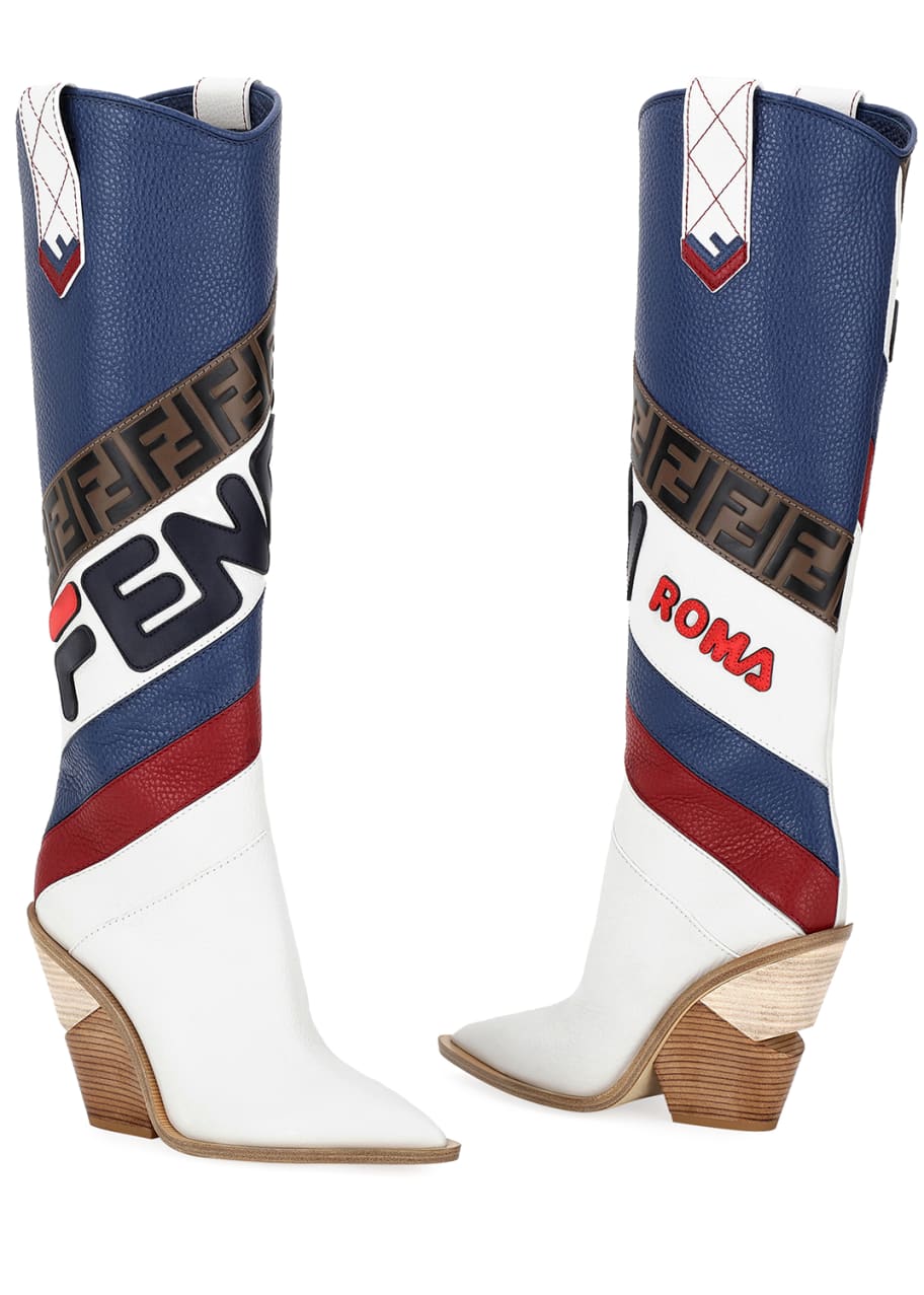 fendi tall western boots