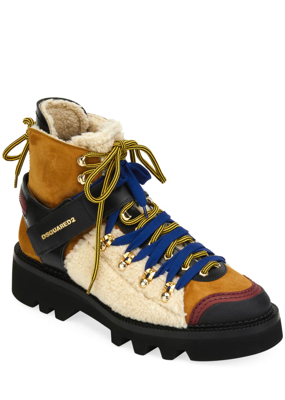 Dsquared2 Men s Faux Shearling Hiker Boot Bergdorf Goodman