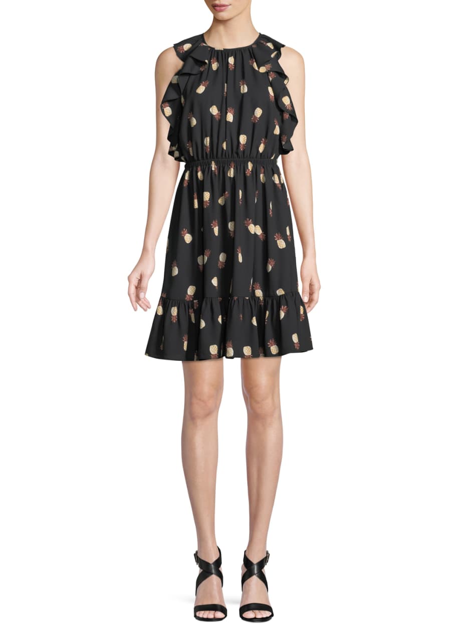 kate spade new york sleeveless pineapple-print dress - Bergdorf Goodman