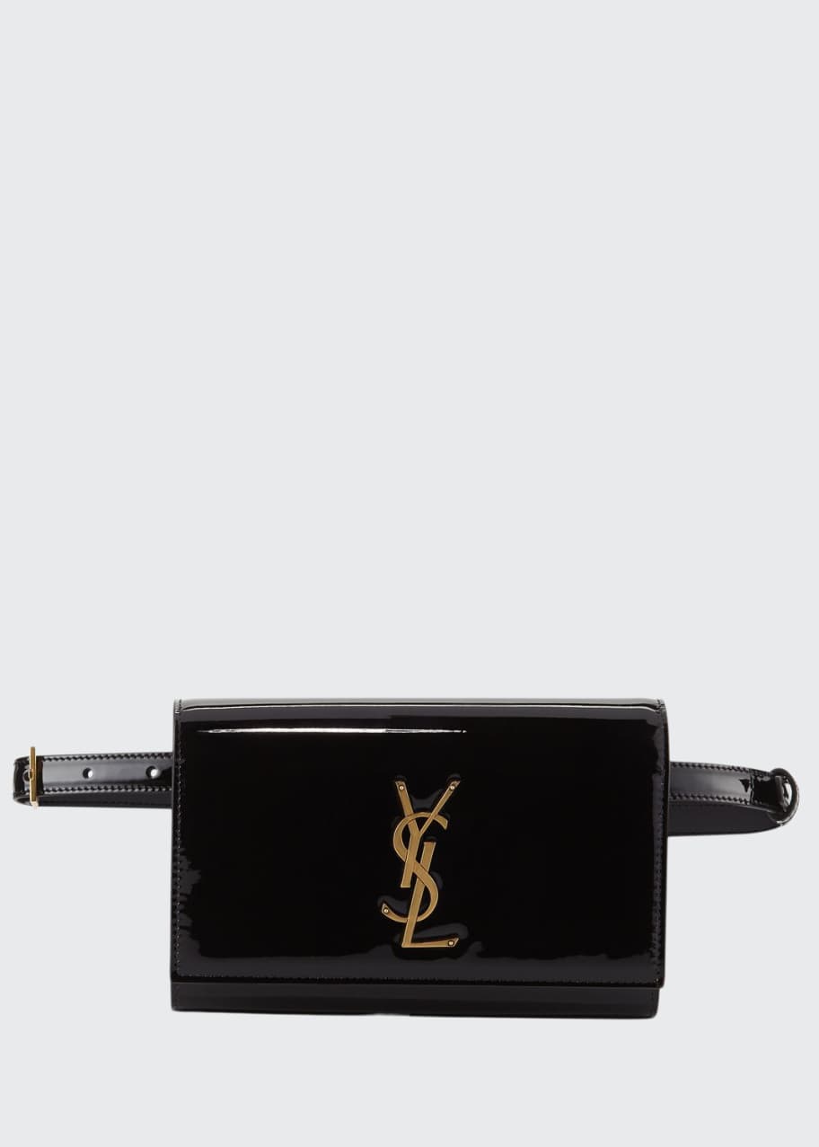 Saint Laurent Kate Monogram YSL Patent Leather Belt Bag Bergdorf