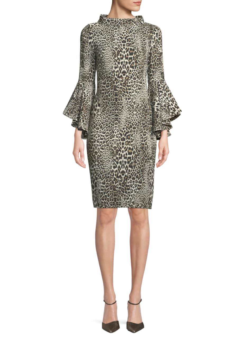 Badgley mischka leopard dress 2025