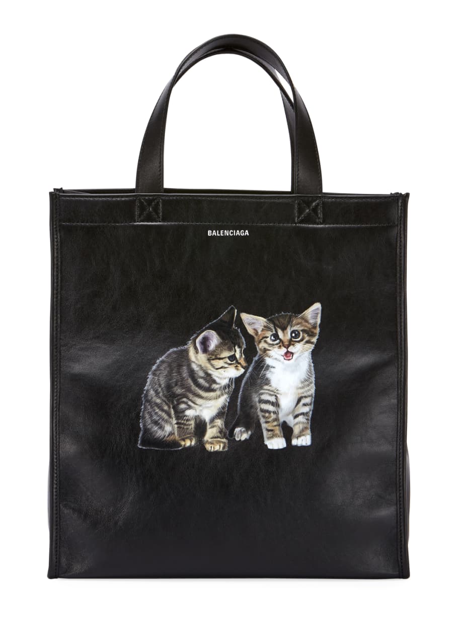 Balenciaga Market Shopper Small Tote Bag with Kitten Animal