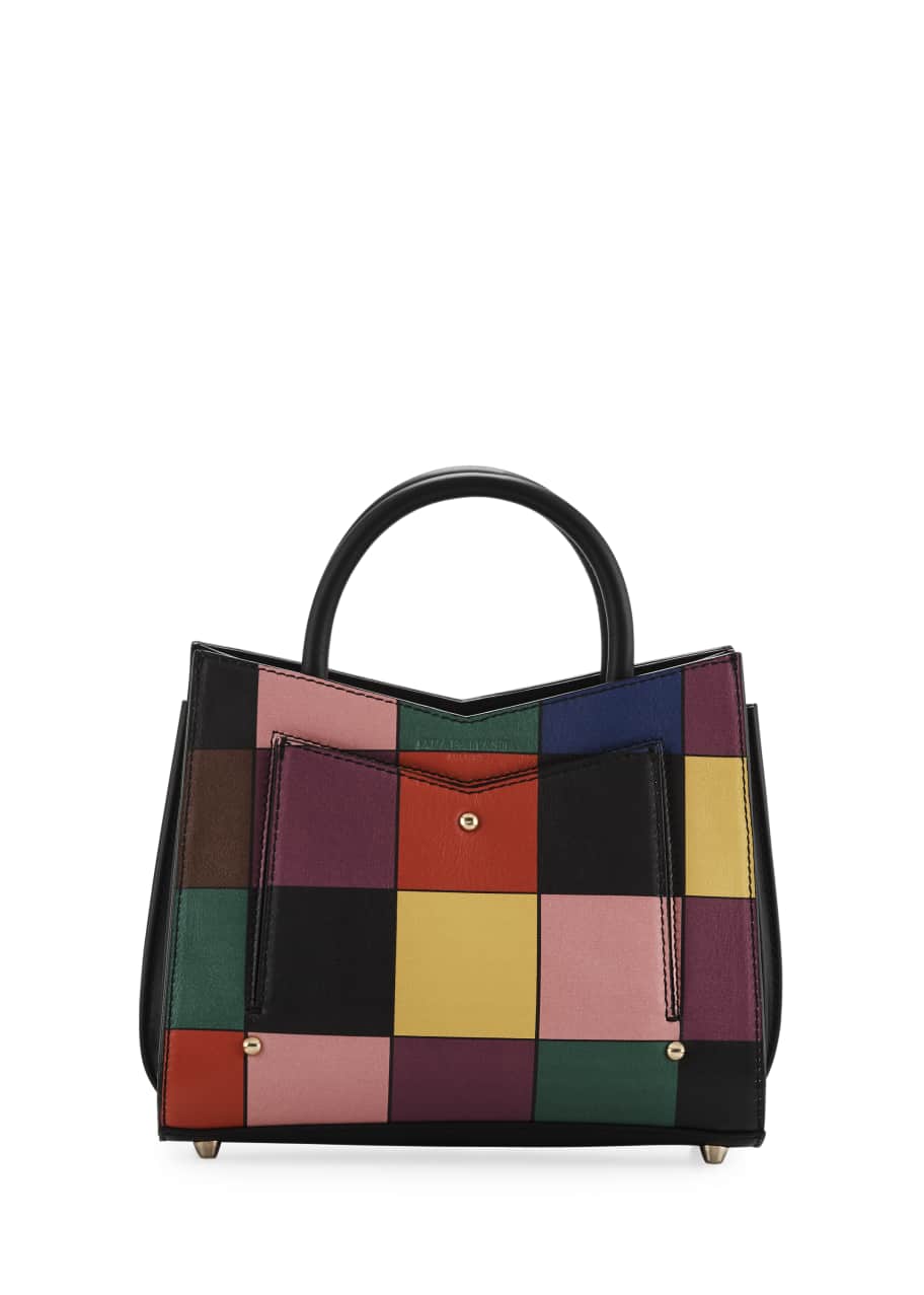 Image 1 of 1: Toy Rainbow Leather Accordion Tote Bag